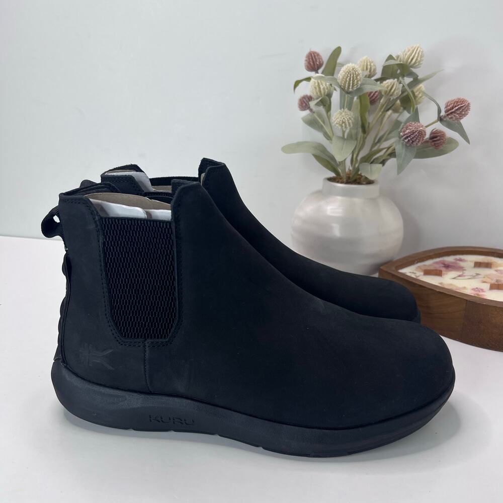 Kuru Draft Salo Lightweight Slip On Comfort Boot Jet Black Men 10.5 Medium NWOB